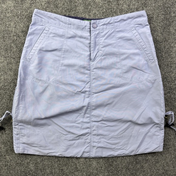 L.L. Bean Dresses & Skirts - L.L.Bean Womens 6 Blue Nylon Hiking Travel Utility Skirt Outdoor Trail Pockets